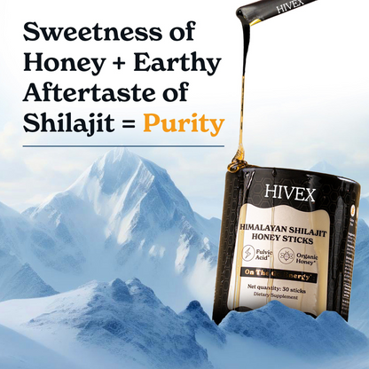 GOLD+ Shilajit Honey Sticks | Himalayan Resin with Honey & Saffron